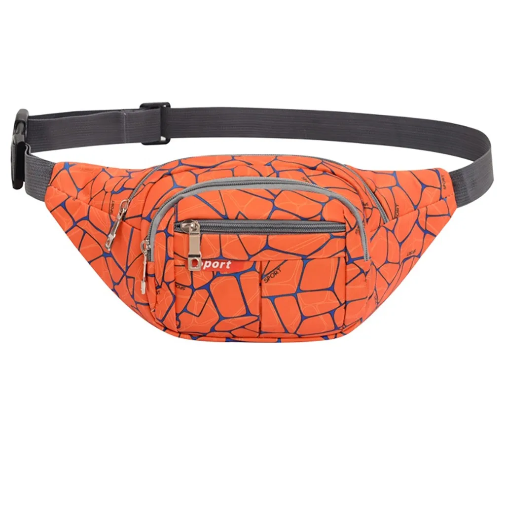 

Unisex running fanny pack multi-function waterproof diagonal cross chest bag mobile phone headset storage bag   