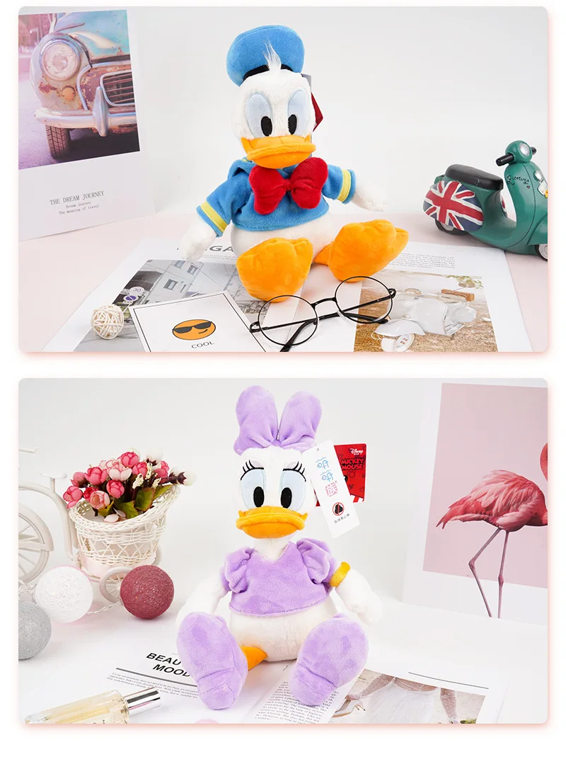 Genuine Disney 30cm Plush Toys Donald Duck And Daisy Stuffed Dolls PP Cotton Hot Toys Birthday 5