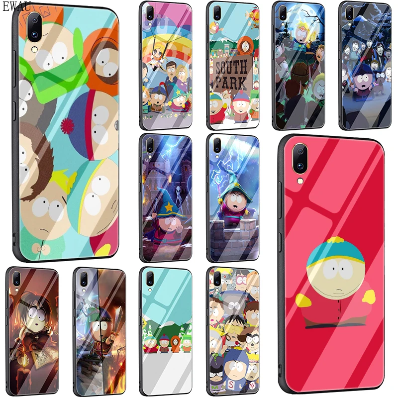 

EWAU Anime Southpark Tempered Glass phone case for VIVO V9 Y85 Y89 V15 Y17 Y91 Y93 Y95 Y91C