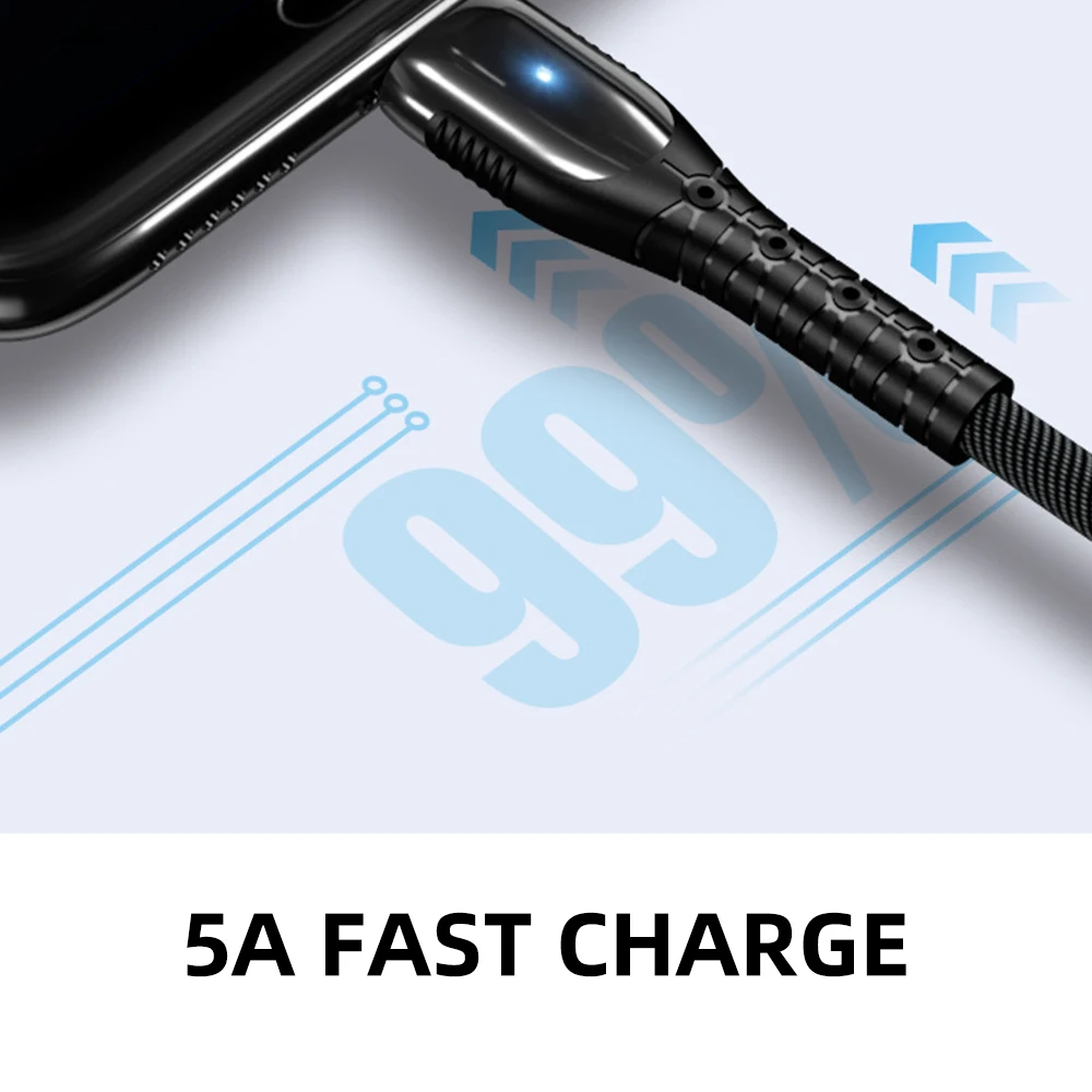 5А кабель быстрой зарядки для iPhone Micro usb type C кабель зарядного устройства для huawei mate 20 P30 P20 Pro Lite шнур зарядного устройства для мобильного телефона