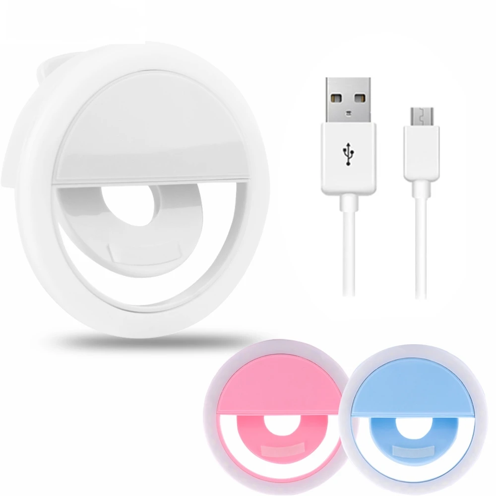 Portable LED Selfie Light Ring Flash Lumiere USB LED Mobile Phone Light