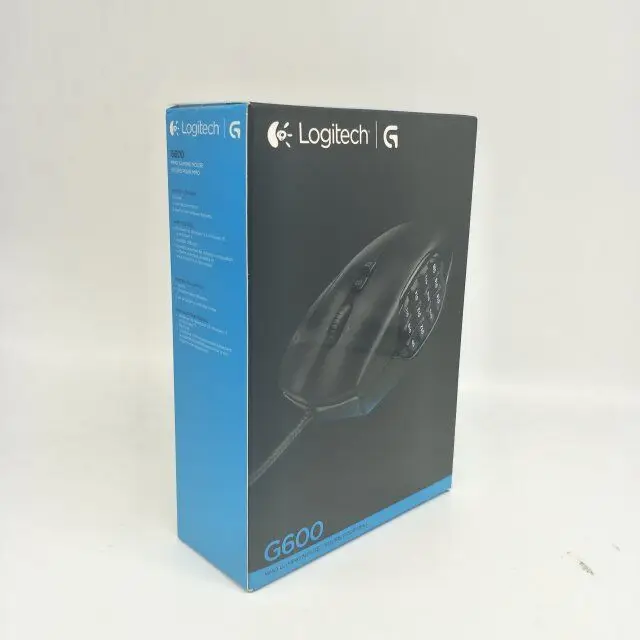 Проводная игровая мышь logitech G600 MMO, игровая мышь для ноутбука, ПК, геймера, 8200 dpi, оптическая оригинальная 17 программируемых кнопок, официальный тест агентства