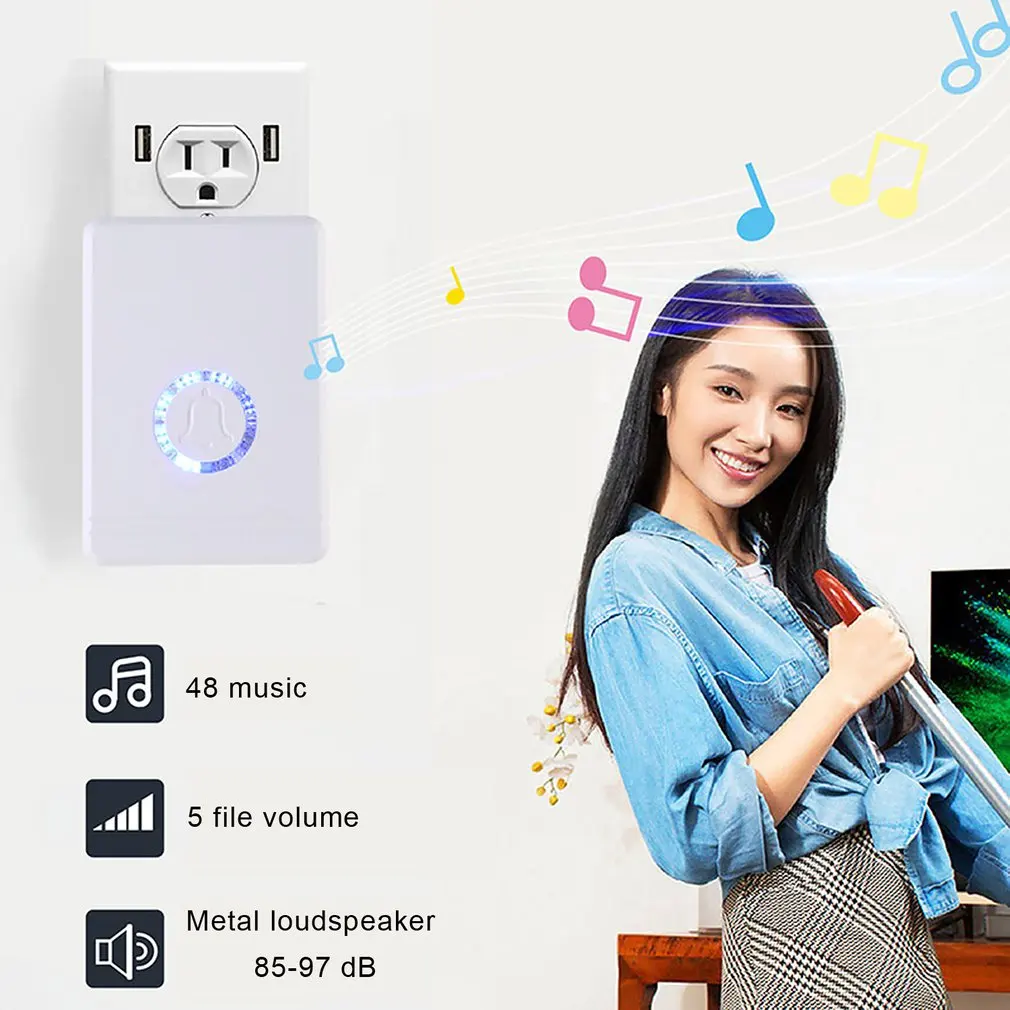 Db03 One For One Villa Home Remote Wireless Doorbell 48 Classic Doorbell Music Smart Wireless Doorbell