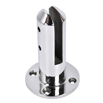 

1 set Stainless Steel Glass Clip Swimming Pool Floor Stand Fixed Fittings Clamp Durable for swimming pools, gardens TB Sale