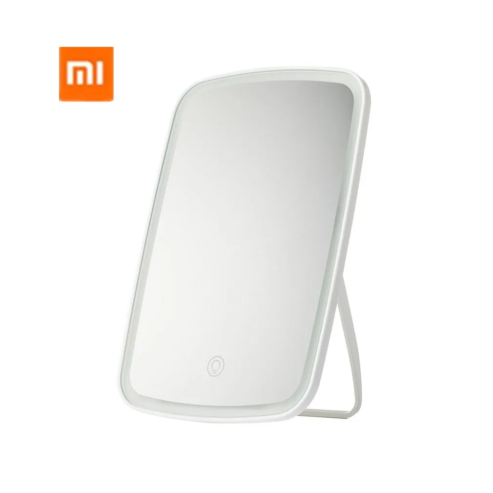 Белый xiaomi Mijia, интеллектуальное портативное зеркало для макияжа, настольный светодиодный светильник, портативный складной светильник, зеркальный столик для общежития - Цвет: Белый