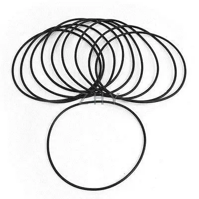 

10Pcs 100mm Outside Dia 2.4mm Thick Rubber Oil Filter Seal Gaskets Black