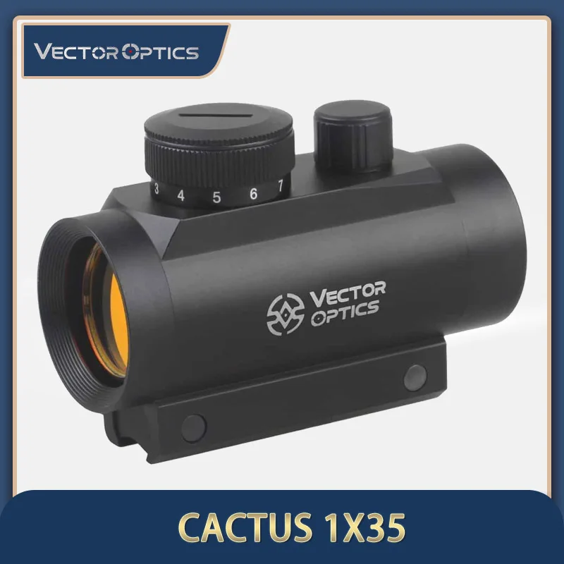 Векторная оптика кактус 1x35 Red Dot Scope Integrated 11 мм Dovetail Mount Base 5 MOA Размер 7 уровней