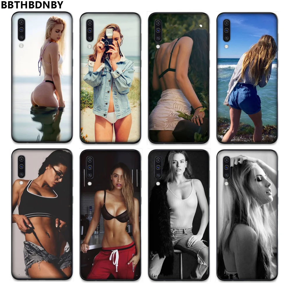 Sexy Girls Ass Soft black Phone Case For Samsung A20 A30 30s A40 A7 2018 J2 J7 prime J4 Plus S5 Note 9 10 | Мобильные телефоны и