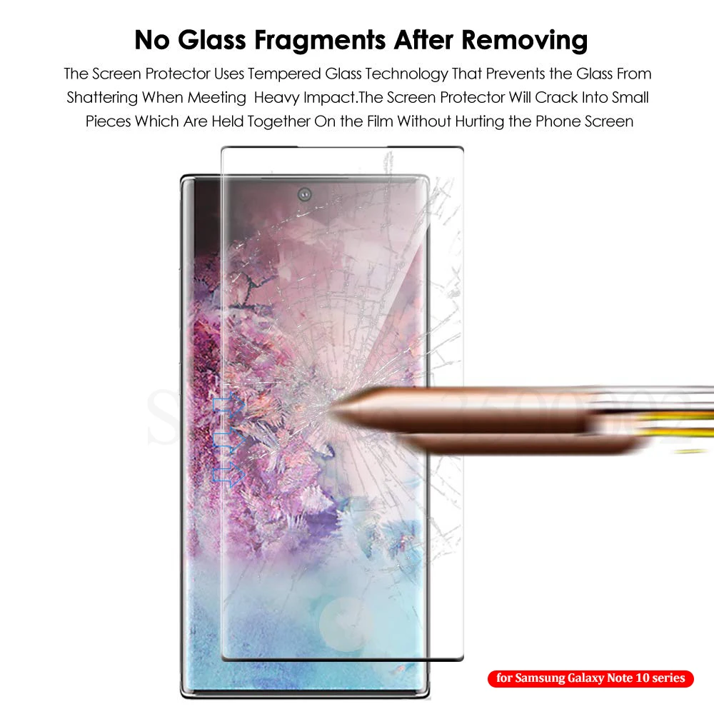 3D изогнутое Закаленное стекло пленка для samsung Galaxy Note 10 Plus HD против царапин