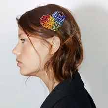 Модный акриловый Хрустальный зажим для волос сердце заколка для волос женские украшения для девочек заколки для волос ювелирные аксессуары для укладки волос F0708