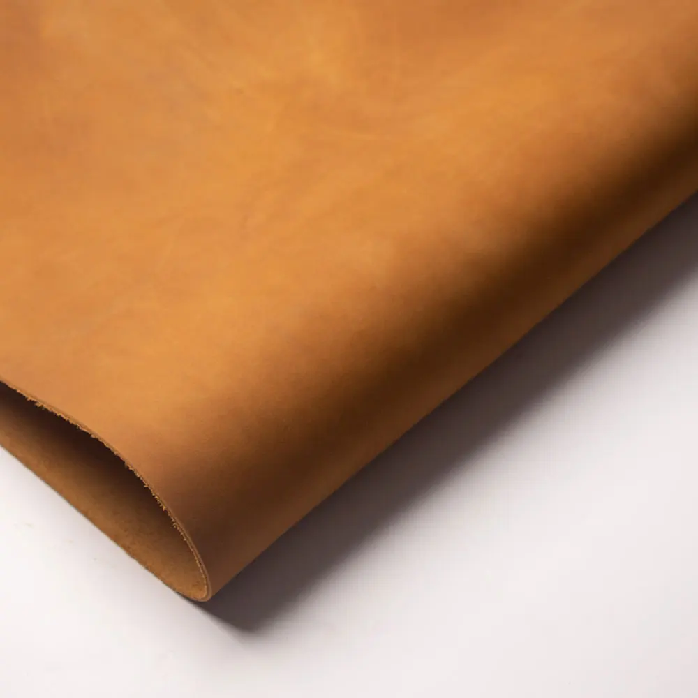최고 품질의 무두질 가죽 조각 DIY  가죽 소재 전체 곡물 소 가죽 노란색 갈색 가죽 조각 Leathercraft