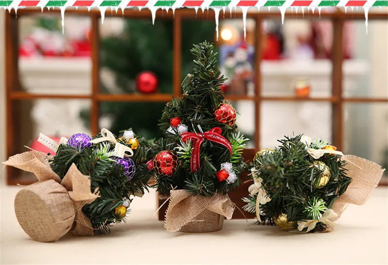 20 см рождественские мини-елки украшения небольшой сосны, помещенные в Настольный фестиваль, домашние вечерние украшения