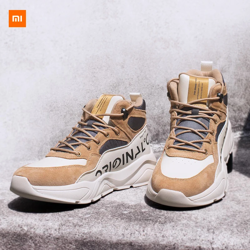 Xiaomi Mijia Youpin/модные маленькие желтые ботинки кожаные с отстрочкой и амортизацией
