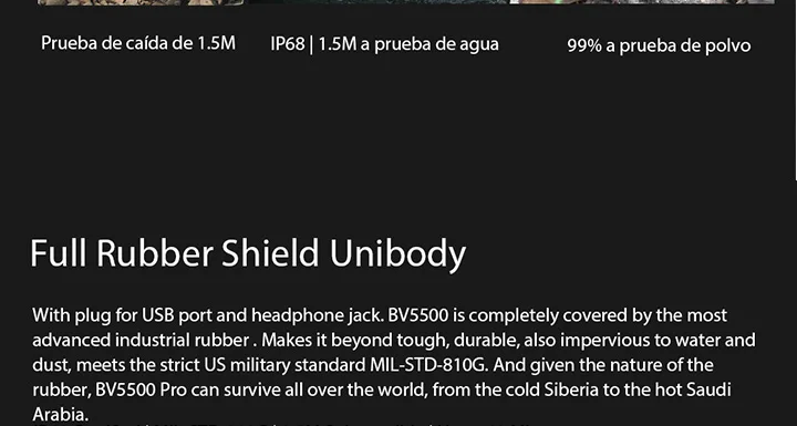 Blackview BV5500 Pro 5,5 "IP68 водонепроницаемый прочный внешний смартфон 3 ГБ + 16 ГБ Android 8,1 4400 мАч Dual SIM 18:9 мобильный телефон