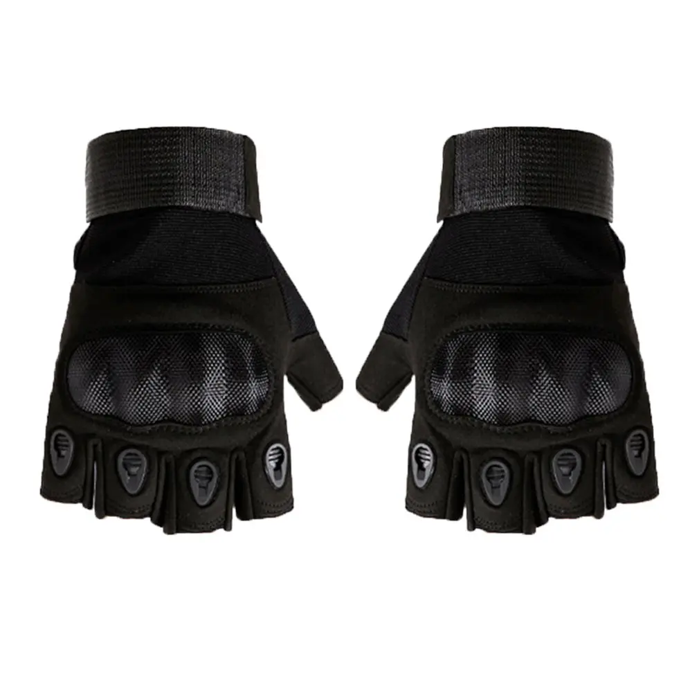Перчатки на полпальца мужские Commando Combat из углеродного волокна, Нескользящие, пригодные для носки на открытом воздухе, для альпинизма, для верховой езды, тактические перчатки