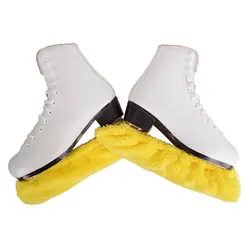1Pair Unisex Figure Skating Shoes Cover Elastic Velvet Anti-rust Dustproof Spats