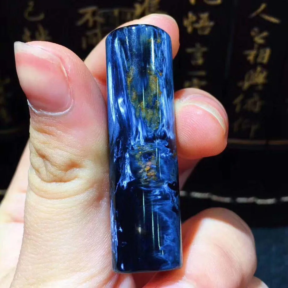 Натуральный Синий желтый кулон Pietersite для женщин и мужчин 45x13,2 мм бусины баррель, модные ювелирные изделия, кулон, сертификат AAAAA