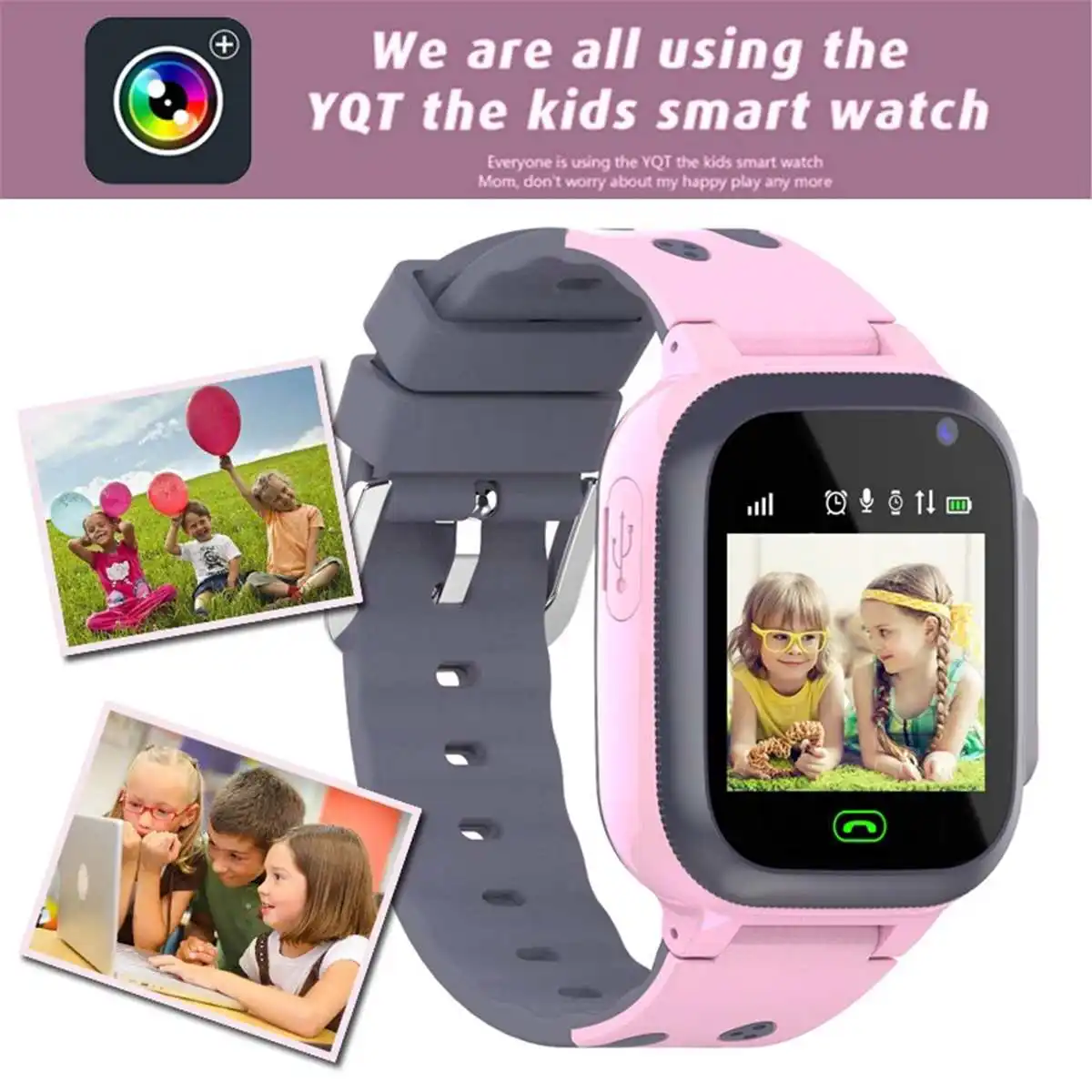 IP55 Waterproof Smart Watch Anti-lost Camera GPS Tracker SOS Call GSM Kids Child Christmas Gift
