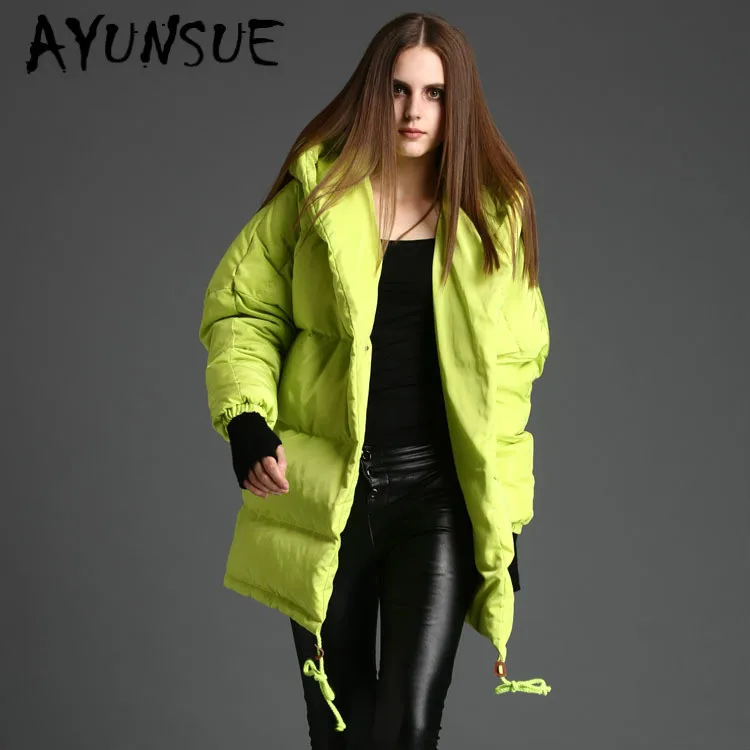 

AYUNSUE 90% White Duck Down Jacket Women Winter Coat Women Down Coat Loose Puffer Jacket Warm Parka Veste Femme OYG-0165 YY1479