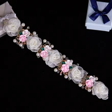 Кремовые повязки на голову, 3D Цветочный головной убор Венок, свадебное кольцо, гребень, аксессуары для волос, популярные корейские диадемы ручной работы