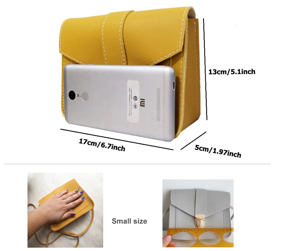  Fashion Small Crossbody Bags for Women 2019 Mini PU Leather Shoulder Messenger Bag for Girl Yellow  - 32935125953