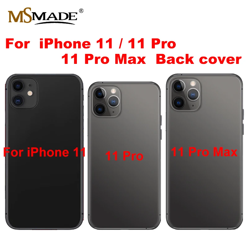 

For iPhone 11 Pro Max Battery Back Cover Door Rear Cover + Chassis middle Frame For iPhone 11 Pro Cover Full Housing Case
