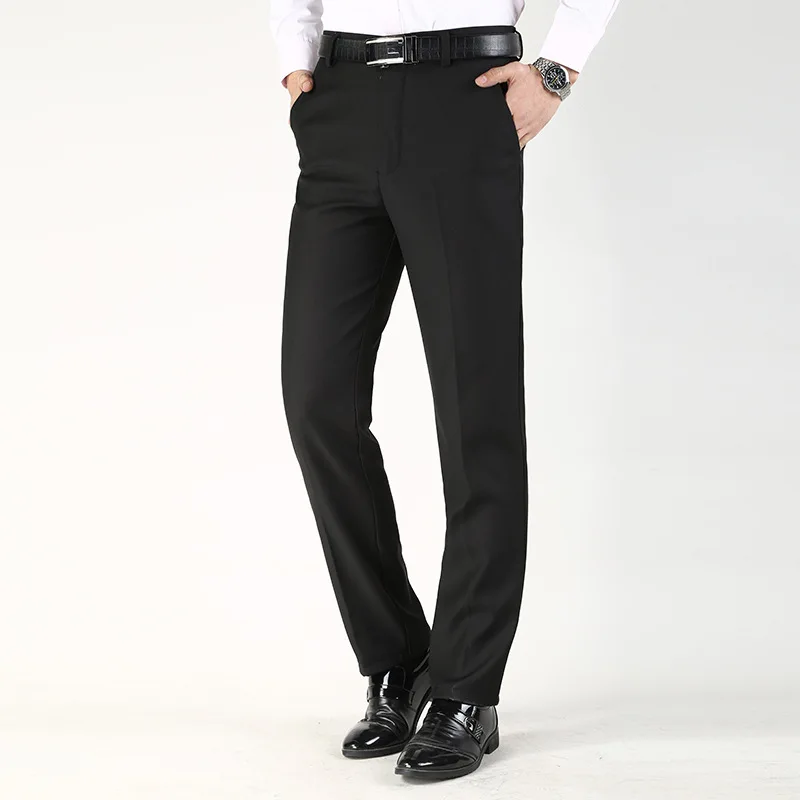 Men's Business trousers black suit pants men's slim casual trousers men ...