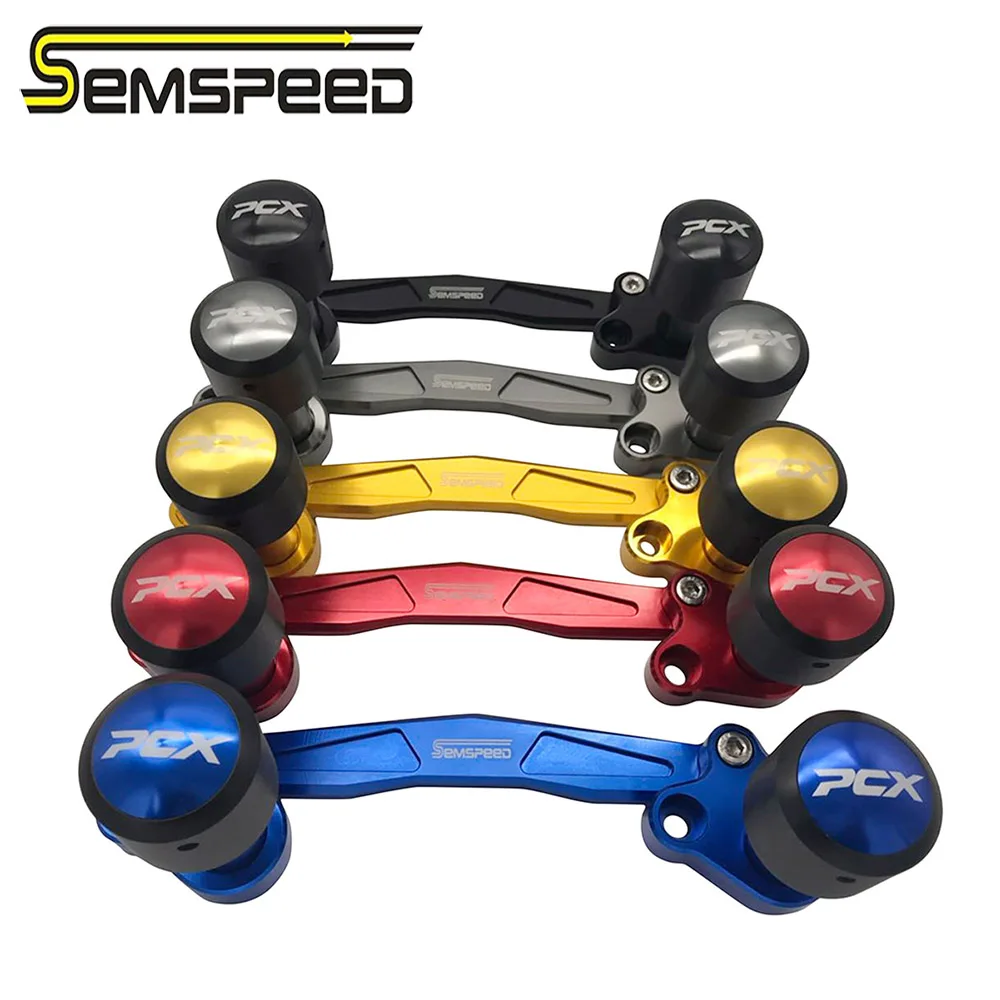 SEMSPEED логотип PCX 150 125 мотоцикл отрегулировать задний глушитель падение слайдер протектор выхлопа Краш Слайдеры для Honda PCX150 PCX125