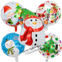 10 шт. 18 дюймов, веселого Рождества елки Санта Клаус Снеговик Гелий воздушные шары из фольги Globos Рождественский Декор поставки Подарки на год мяч