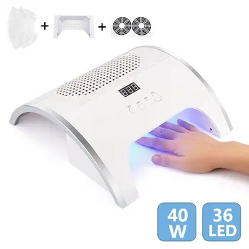 

36W 36 LEDs Nail Dryer Vacuum Cleaner Manicure 2-IN-1 Nail Lamp Nail Dust Collector Manicure With Two Powerful Fan Tools