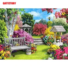 GATYZTORY, 3D алмазная живопись, полная квадратная дрель, сделай сам, домашний декор, ремесло, стразы, мозаичная картина, фото, на заказ, садовое кресло