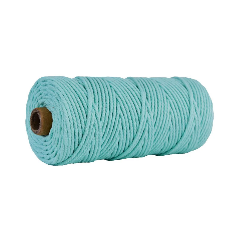 3mm Colorful Cotton Macrame Cord Rope Beige Twisted Cord Craft Macrame String DIY Home Textile Wedding Decorative supply 110yard 