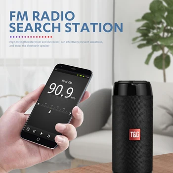 

TG113C Bluetooth column portable Bluetooth speaker with FM radio waterproof subwoofer wireless speaker and mobile phone holder