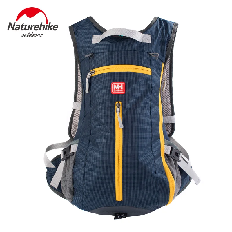 Navy Blue Naturehike открытый водонепроницаемый ультралегкий рюкзак Велоспорт велосипед Кемпинг альпинистский Пешие Прогулки Рюкзак 15л 5 цветов - Цвет: Navy Blue