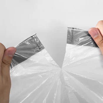 

Ne 5/10 Roll Portable White Garbage Bag with Handle Thick Drawstring Large Home Kitchen Dormitory Garbage Bag 15pcs/Roll SMD66