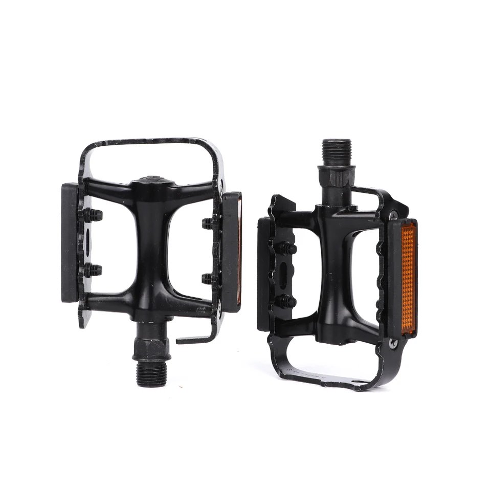 Newton Pedale vtt plateforme noir axe rouge a roulements alu cnc filetage 9-16 avec picots argent (p | 38.32 € - Culture Vélo