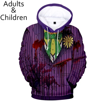 

Suitable Joker 3D Hoodies Men Women Fake two pieces Sweatshirt Casual Kids pullovers New 3D Joker boys girls Harajuku Hooded