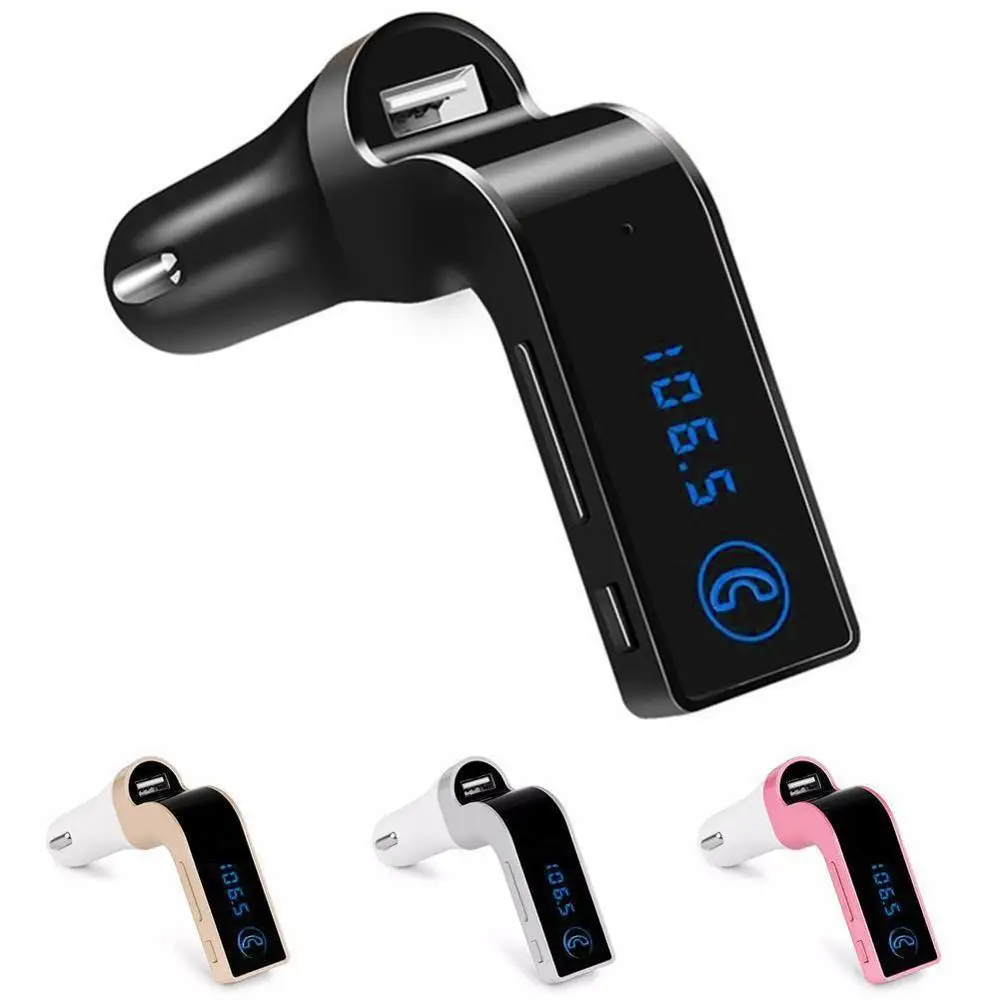 G7 автомобиля памяти Hands-free ЖК-дисплей дисплей 4 в 1 Bluetooth FM передатчик модулятор Автомобильный комплект MP3 плеер 2.1A точечное дымовое отверстие