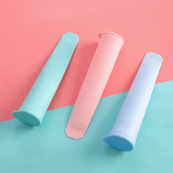

1Pcs Tubular Ice Cream Maker DIY Summer Supplies Kitchen Tools Ice Stick Molds Popsicle Mould Food Grade With Lid Silicone