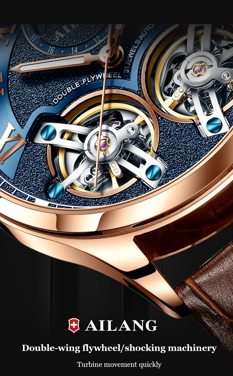 Double Flywheel Automatic Mechanical Watch