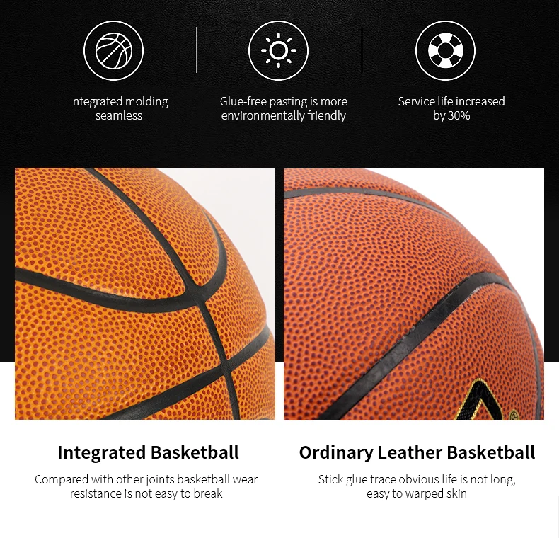 HENBOO Basketball High Quality Official Size 7 TPU Leather+Butyl Liner Outdoor Indoor Sport Inflatable 8107
