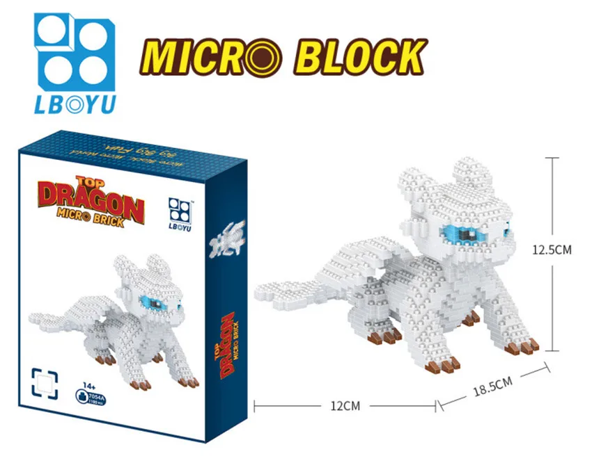 Pаспродажа LBOYU поезд Дракон серия кирпич Алмаз строительные блоки творческие детские строительные блоки черный белый дракон блок