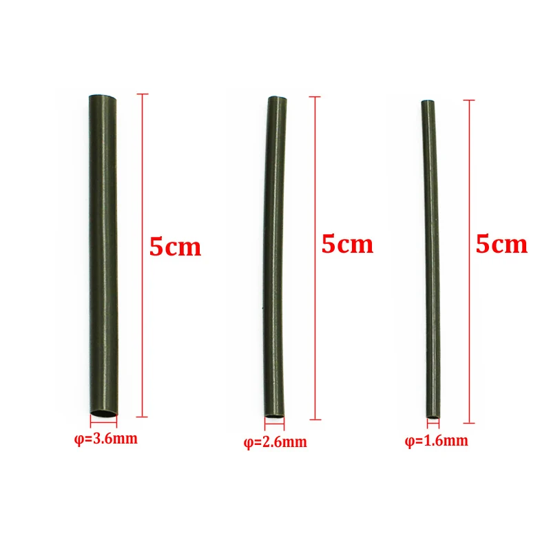 실리콘 리그 튜브, 열 수축 튜브, 잉어 차드 리그 낚시 태클용, 30 개, 가열 수축 튜브