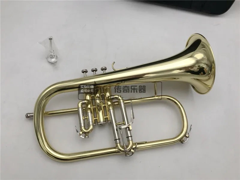 

Лидер продаж, бренд Bach Flugelhorn Bb, латунный лак, металлический цвет с фотоаксессуарами, бесплатная доставка