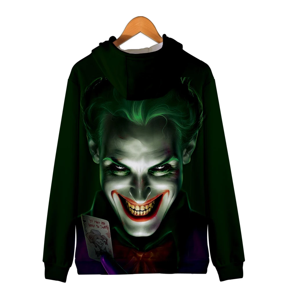 HAHA Joker/крутые новые толстовки высокого качества с 3D принтом толстовка на молнии новые модные повседневные толстовки унисекс/детские толстовки