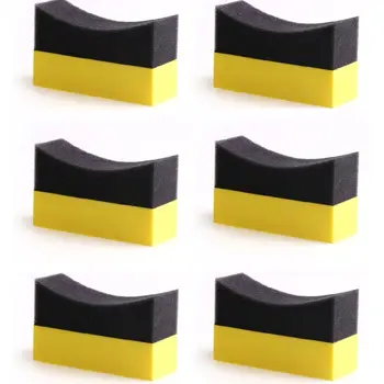 

2020 New 6Pcs Tire Contour Dressing Applicator Pads Gloss Shine Color Polishing Sponge Wax