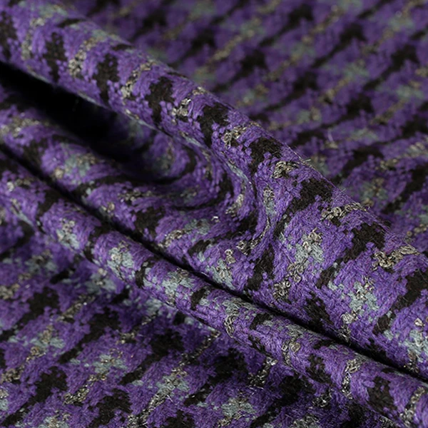 152 см ширина 480 г/м вес фиолетовый Твид вязаная шерстяная ткань для осень зима пальто куртка DE1130