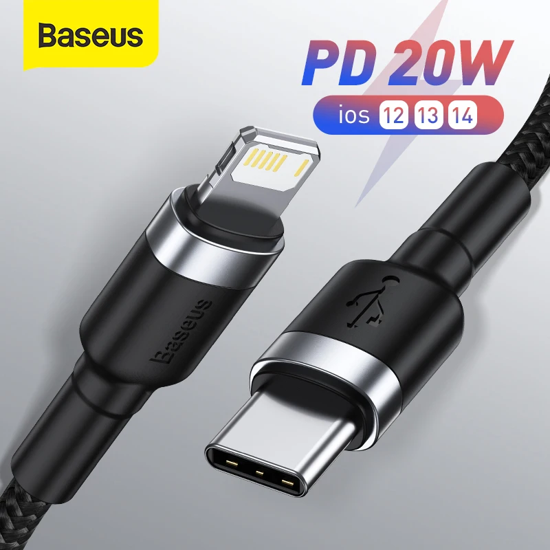 Кабель Baseus USB Type-C 20 Вт для iPhone 12 11 Pro Max быстрой зарядки и передачи данных |
