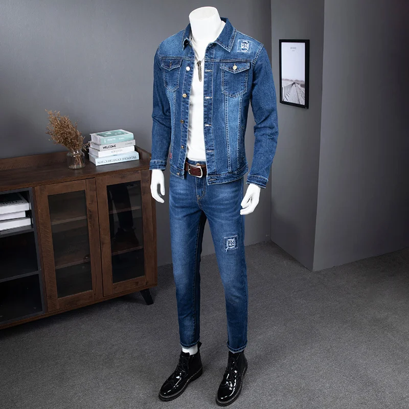 Cargo Mens Denim Jackets Jeans Two 