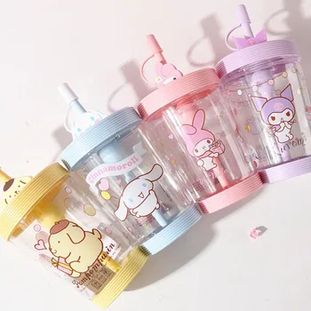 Kawaii Sanrio Water Cup with Straw